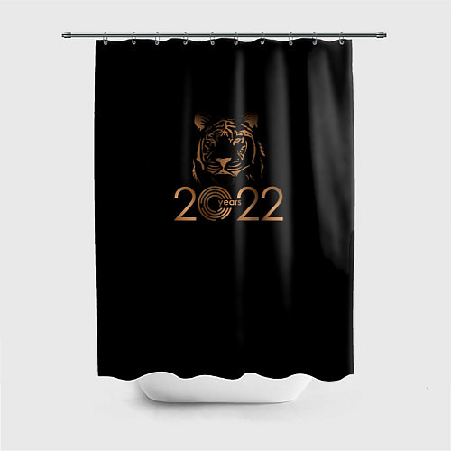 Шторка для ванной 2022 Tiger Bronze Theme / 3D-принт – фото 1