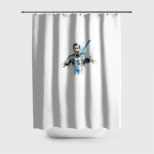 Шторка для ванной Messi Argentina Team / 3D-принт – фото 1