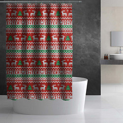 Шторка для душа Deer Christmas Pattern, цвет: 3D-принт — фото 2