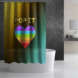 Шторка для душа Pop It - Heart - Abstraction, цвет: 3D-принт — фото 2