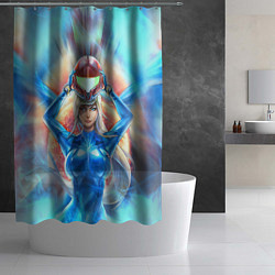 Шторка для душа Самус Аран Samus Aran, цвет: 3D-принт — фото 2