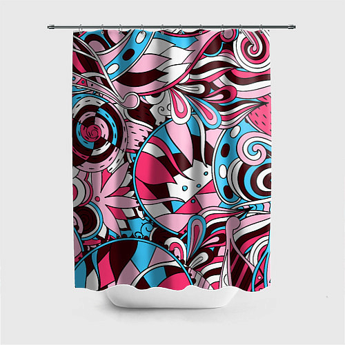 Шторка для ванной Краски Жизни / 3D-принт – фото 1
