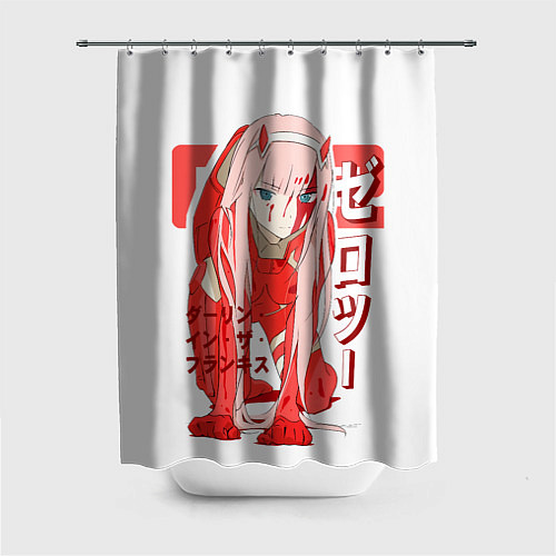 Шторка для ванной Zero Two - Darling in the Franxx / 3D-принт – фото 1