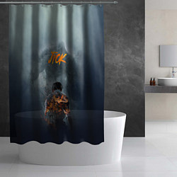 Шторка для душа JioK огонь, цвет: 3D-принт — фото 2