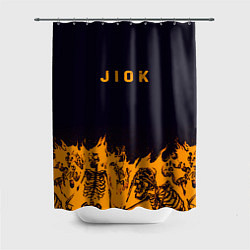 Шторка для душа Jiok пламя, цвет: 3D-принт