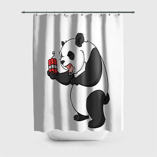 Шторка для ванной Взрывная панда / 3D-принт – фото 1