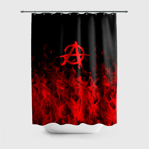 Шторка для ванной Гражданская оборона пламя / 3D-принт – фото 1