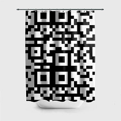 Шторка для душа Qr codeкуаркод, цвет: 3D-принт