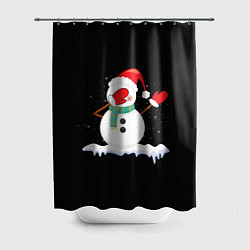 Шторка для ванной Cartoon Dab Snowman