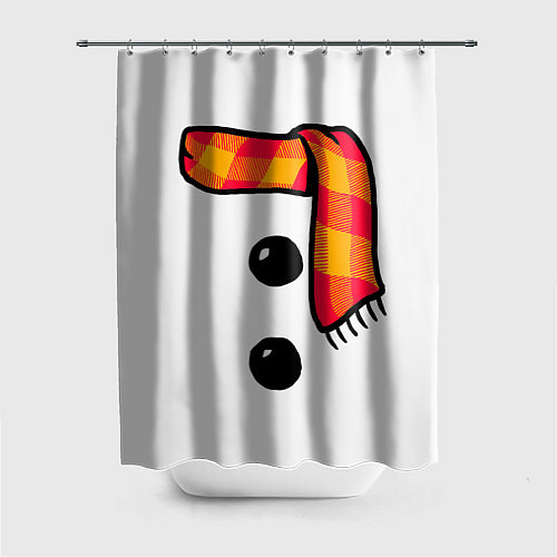Шторка для ванной Snowman Outfit / 3D-принт – фото 1