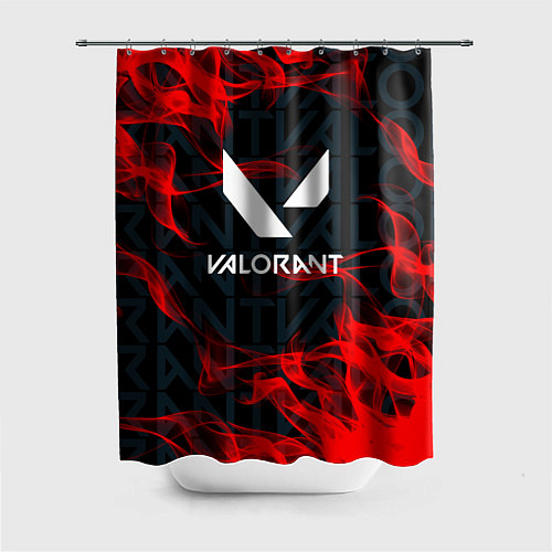 Шторка для ванной Valorant Fire / 3D-принт – фото 1