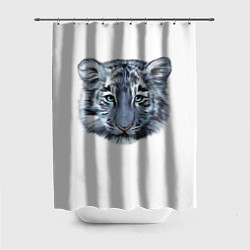 Шторка для ванной Взгляд белого тигра