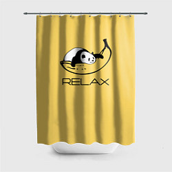 Шторка для ванной Relax - панда на банане