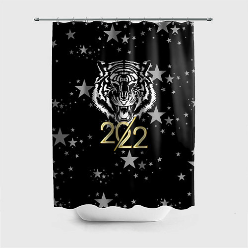 Шторка для ванной Символ года тигр 2022 Ура-Ура! / 3D-принт – фото 1