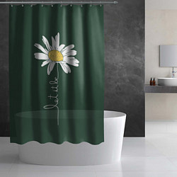 Шторка для душа Let it be - цветок ромашка, цвет: 3D-принт — фото 2