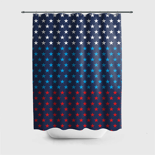 Шторка для ванной Флаг в звездах / 3D-принт – фото 1