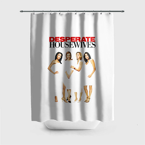 Шторка для ванной Desperate Housewives белые платья / 3D-принт – фото 1