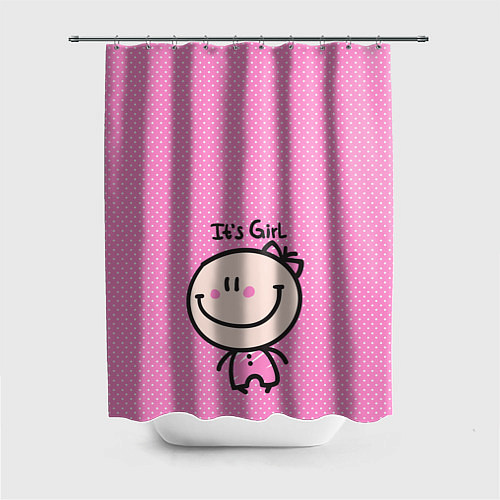 Шторка для ванной Its girl / 3D-принт – фото 1