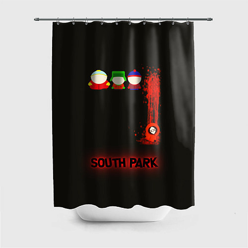 Шторка для ванной Южный парк главные персонажи South Park / 3D-принт – фото 1