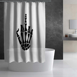 Шторка для душа Fuck you,чел, цвет: 3D-принт — фото 2