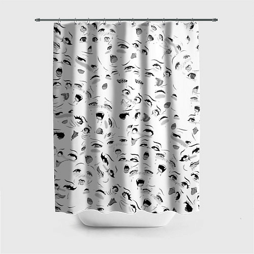 Шторка для ванной Ахегао без границ / 3D-принт – фото 1