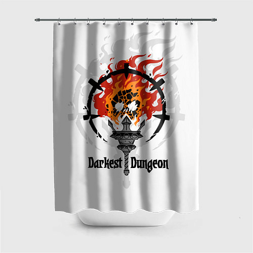 Шторка для ванной Darkest Dungeon: skull logo / 3D-принт – фото 1
