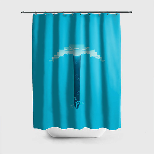 Шторка для ванной Самая знаменитая кирка / 3D-принт – фото 1
