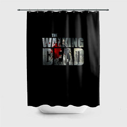 Шторка для душа Walking dead - лого с пятнами крови, цвет: 3D-принт