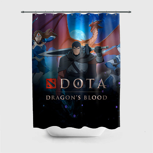 Шторка для ванной Dragons blood team / 3D-принт – фото 1