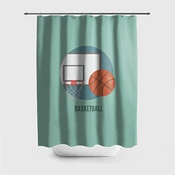 Шторка для душа Basketball Спорт, цвет: 3D-принт