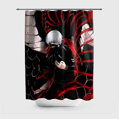 Шторка для ванной Токийский Гуль Красный Змей Tokyo Ghoul Snake / 3D-принт – фото 1