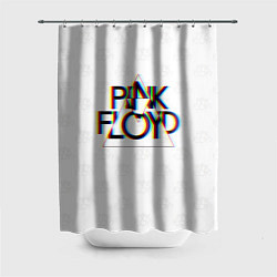 Шторка для ванной PINK FLOYD LOGO ПИНК ФЛОЙД ГЛИТЧ