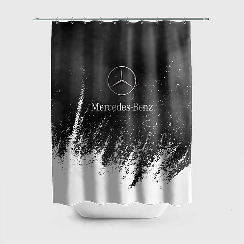 Шторка для ванной Mercedes-Benz: Облако с Брызгами / 3D-принт – фото 1