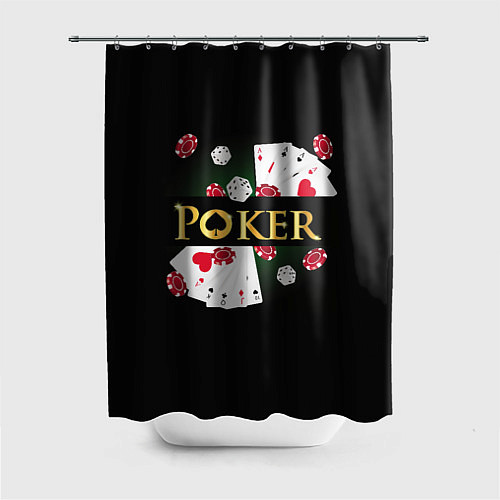Шторка для ванной Покер POKER / 3D-принт – фото 1