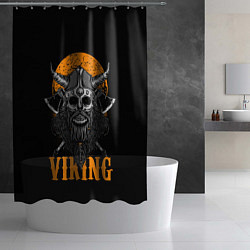 Шторка для душа ЧЕРЕП ВИКИНГА VIKINGS SKULL, цвет: 3D-принт — фото 2