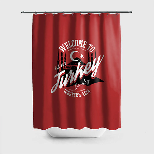 Шторка для ванной Турция - Turkey / 3D-принт – фото 1