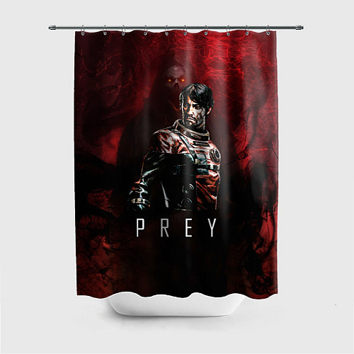 Шторка для ванной Prey Dark red / 3D-принт – фото 1