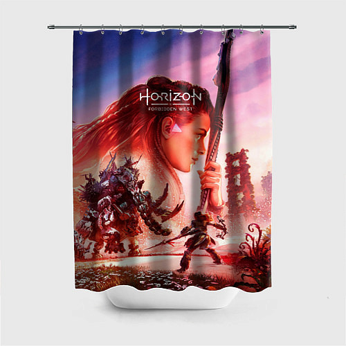Шторка для ванной Horizon Forbidden West game poster / 3D-принт – фото 1
