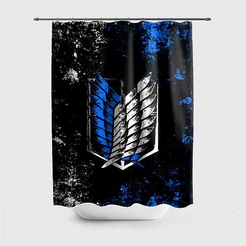 Шторка для ванной РАЗВЕДКОРПУС АТАКА ТИТАНОВ КРЫЛЬЯ СВОБОДЫ / 3D-принт – фото 1