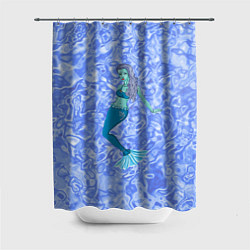Шторка для ванной Русалка в море