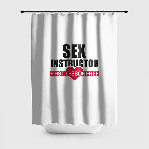 Шторка для ванной Секс Инструктор SEX INSTRUCTOR / 3D-принт – фото 1