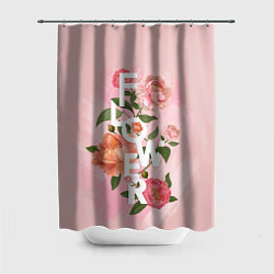 Шторка для ванной Pink Flower