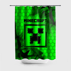 Шторка для душа MINECRAFT - Зеленый Крипер, цвет: 3D-принт