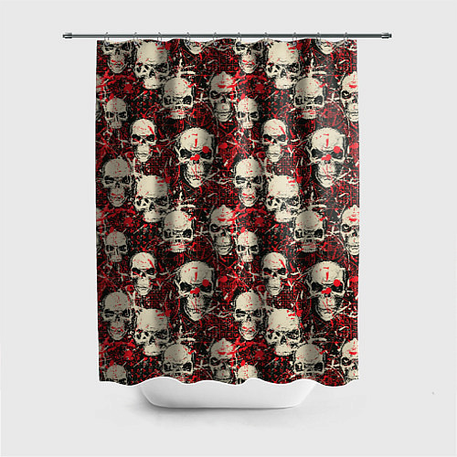 Шторка для ванной Кровавые Черепа Skulls / 3D-принт – фото 1