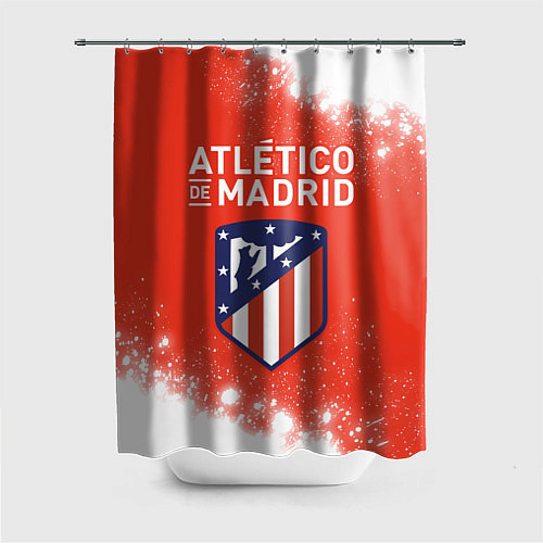 Шторка для ванной ATLETICO MADRID Брызги / 3D-принт – фото 1