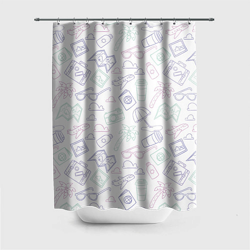 Шторка для ванной Все! Еду в отпуск! / 3D-принт – фото 1