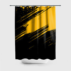 Шторка для душа Black and yellow grunge, цвет: 3D-принт