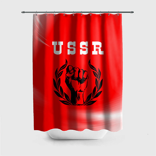 Шторка для ванной USSR - КУЛАК Космос / 3D-принт – фото 1