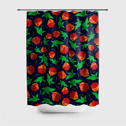 Шторка для душа Тюльпаны Весенние цветы, цвет: 3D-принт