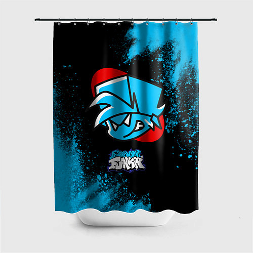 Шторка для ванной ФРАЙДЕЙ НАЙТ ФАНКИН - ПАРЕНЬ - Краска / 3D-принт – фото 1